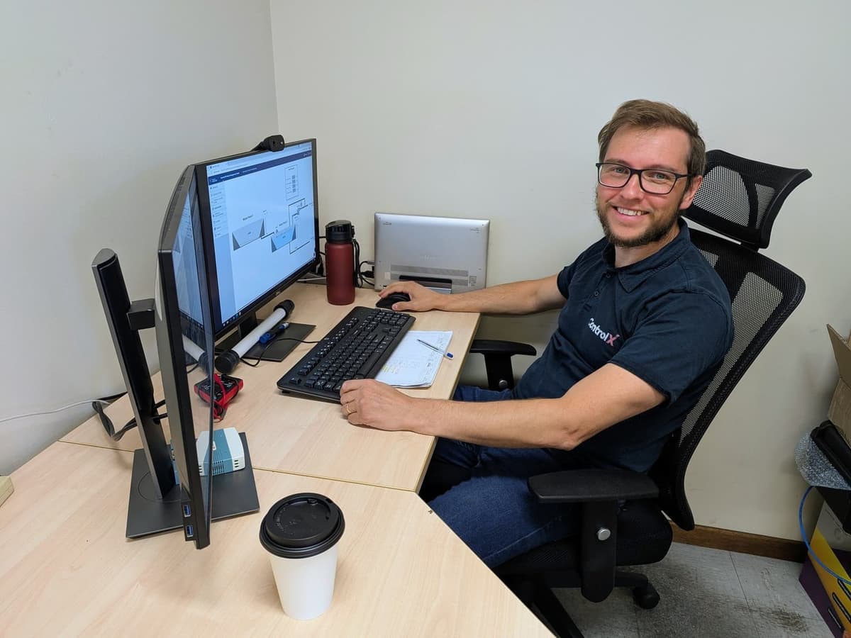 Alex Sharikov at his desk